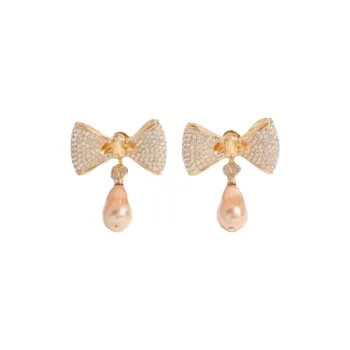 Valentino Metal Stud Earrings Unisex Pink