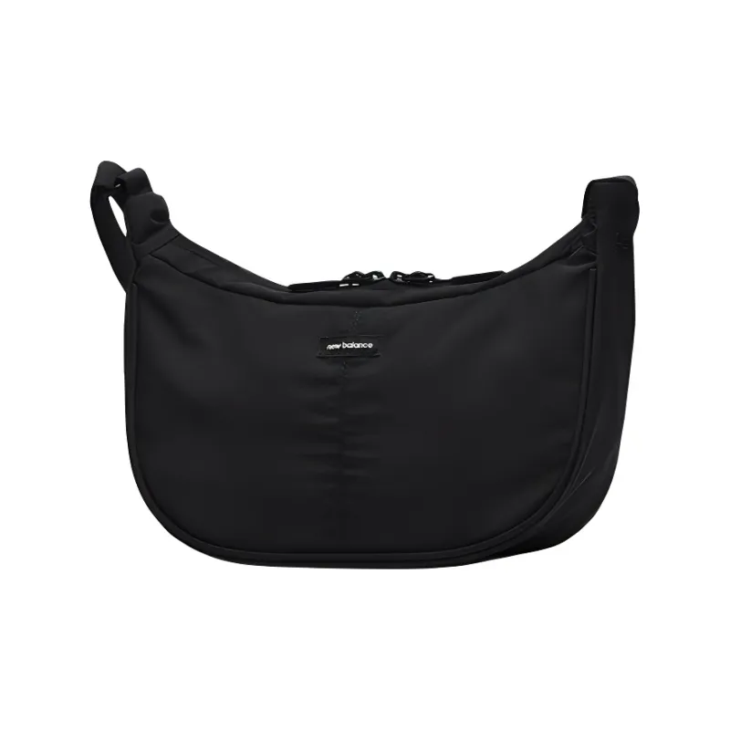 New Balance Nylon Hobo Bag, Shoulder Bag, Crossbody Bag Trumpets Unisex Black-1