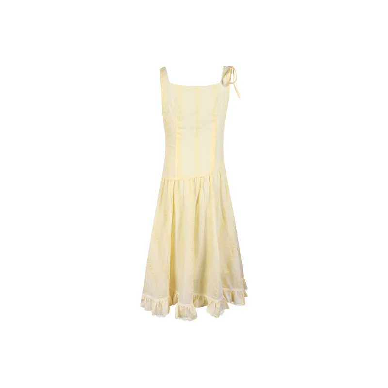 Umoumo Slip Dresses Women's Yellow-1