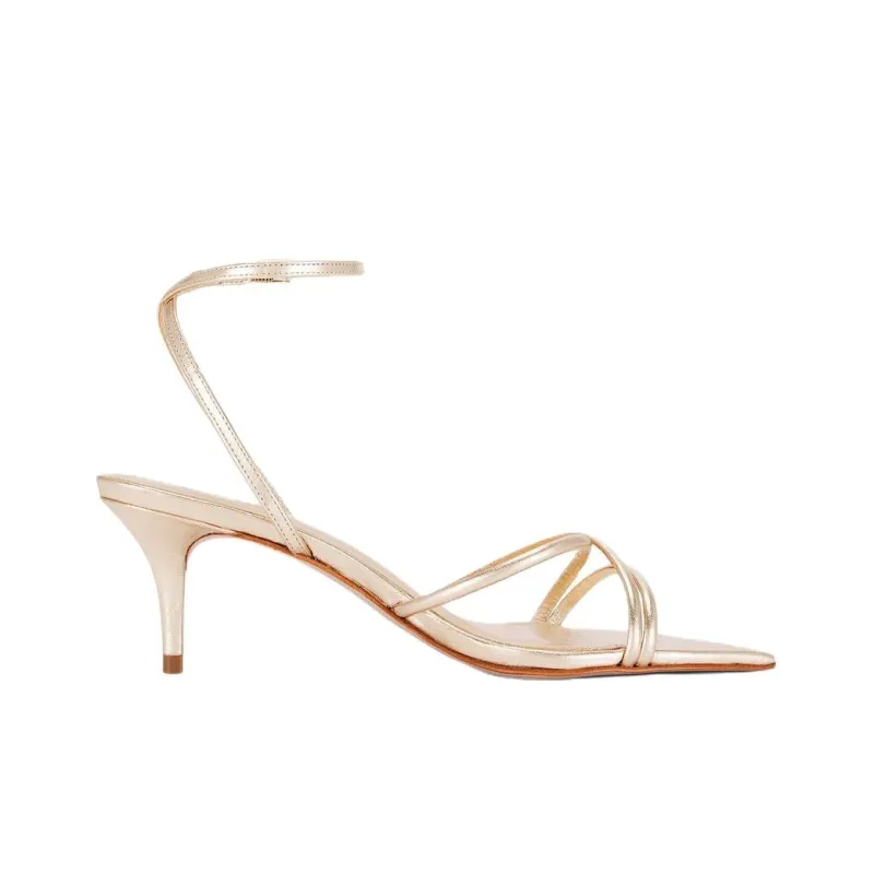 Schutz Desiree One Strap Sandals 6.5cm Women's Gold-1