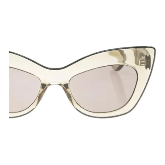 Alexander McQueen Acetate Cat Eye Sunglasses Women's Beige-2