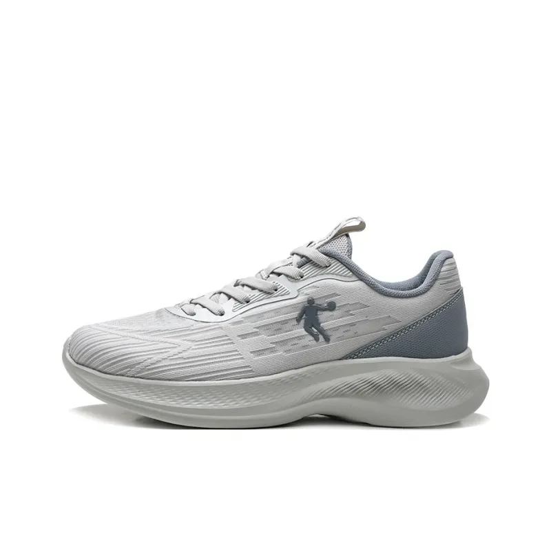 QIAODAN Slip Resistant And Breathable Low Top Casual Running Shoes Men's Gray-0