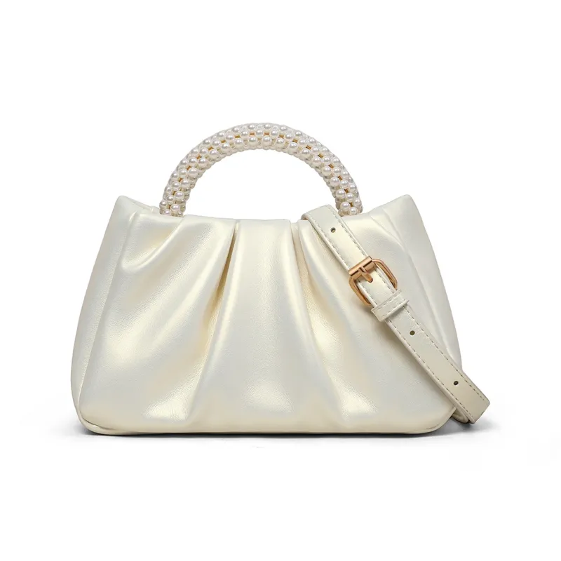 PT'SON Synthetic Leather Shoulder Bag, Crossbody Bag, Handbag Regular Women's Pearl White-5