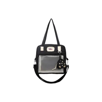 Paulinka Nylon Portable Crossbody Bag, Shoulder Bag Unisex Black/Green/Ecru/Purple