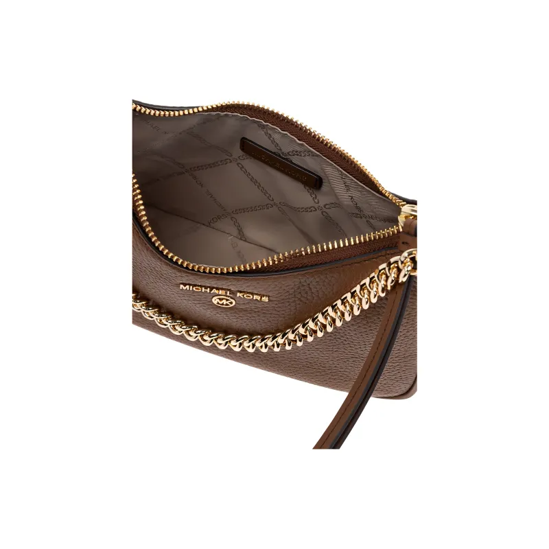 MICHAEL KORS Jet Set Charm Leather One Shoulder Handbag Trumpets Women's Leather Brown-4