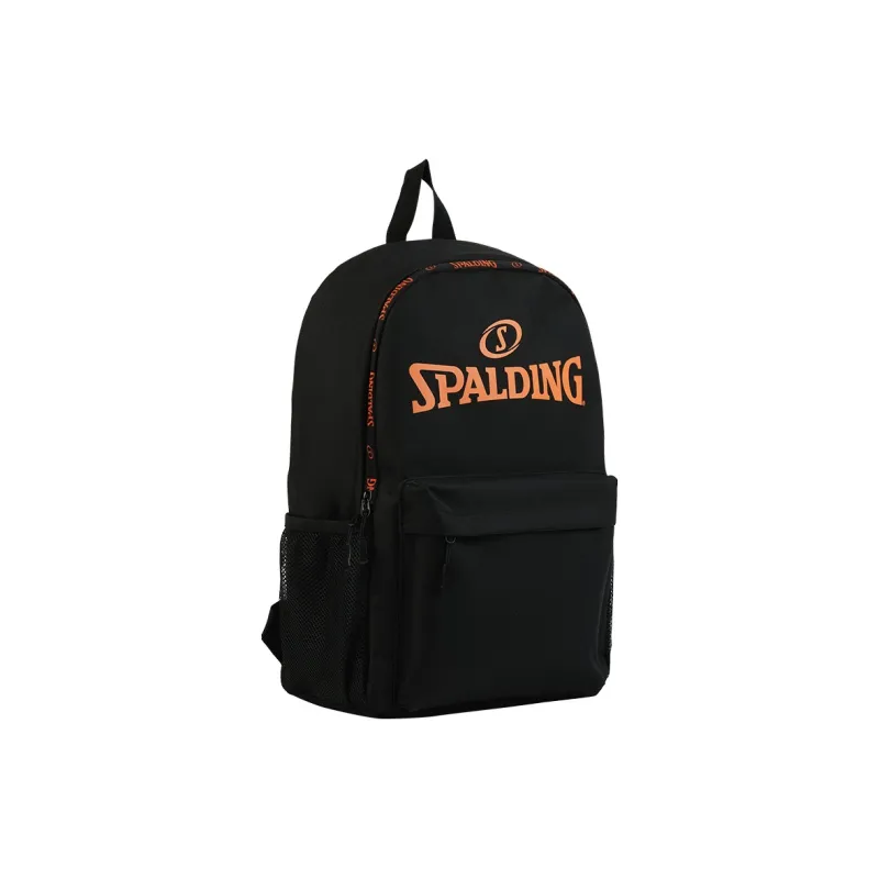 SPALDING Polyester Backpack Unisex Black Orange-1