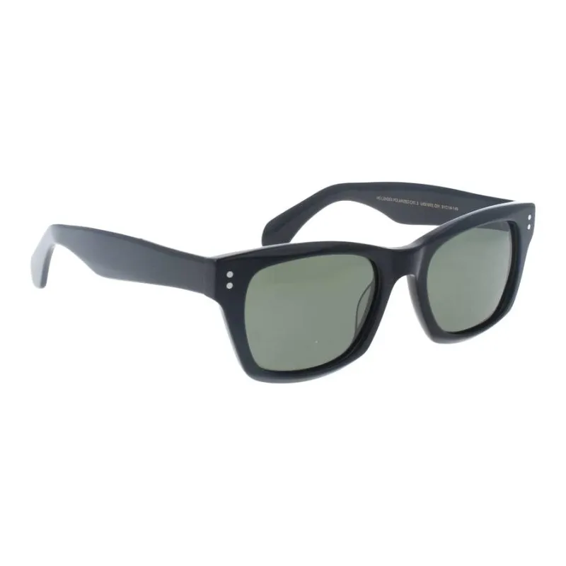 LOOK Acetate Square Sunglasses Unisex Black-1
