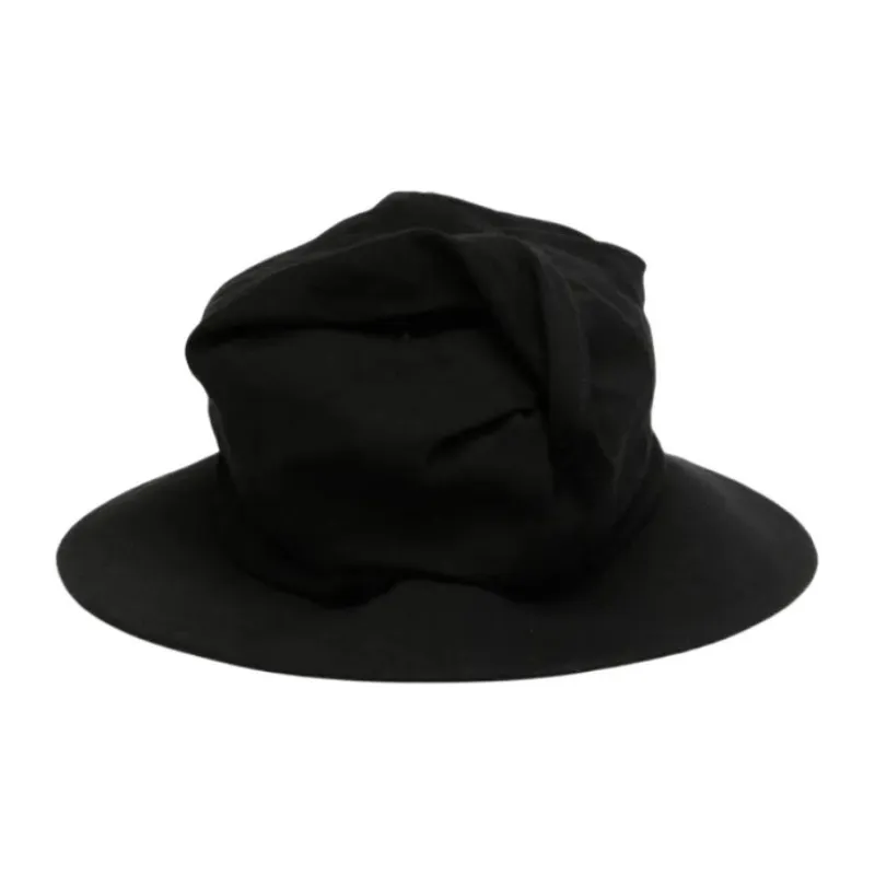 Yohji Yamamoto Linen, Rayon Bucket Hats Women's Black-0