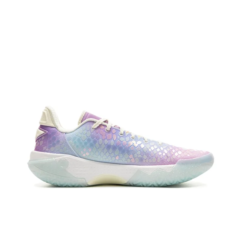 LiNing Jie Ao 2 Slip Resistant And Abrasion Resistant Grip Low Top Basketball Shoes Men's White Purple-1