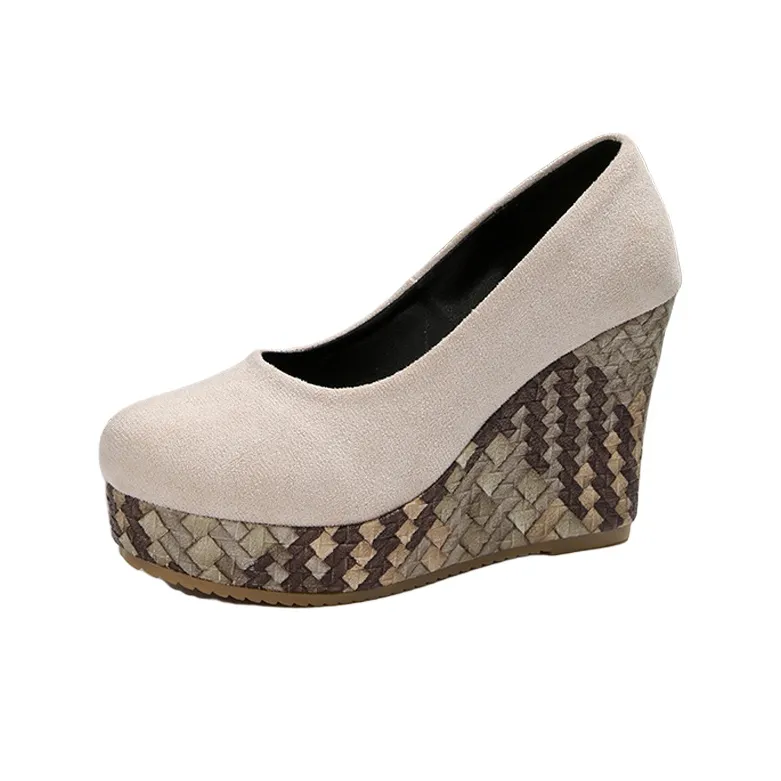 Alxnan Wedge Heel High Heels Women's-5