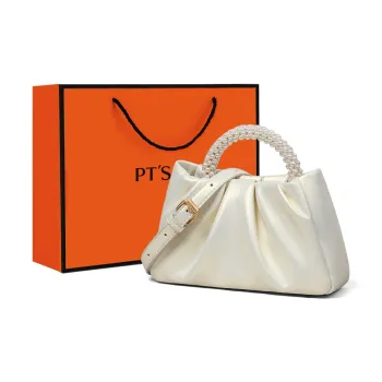 PT'SON Synthetic Leather Shoulder Bag, Crossbody Bag, Handbag Regular Women's Pearl White