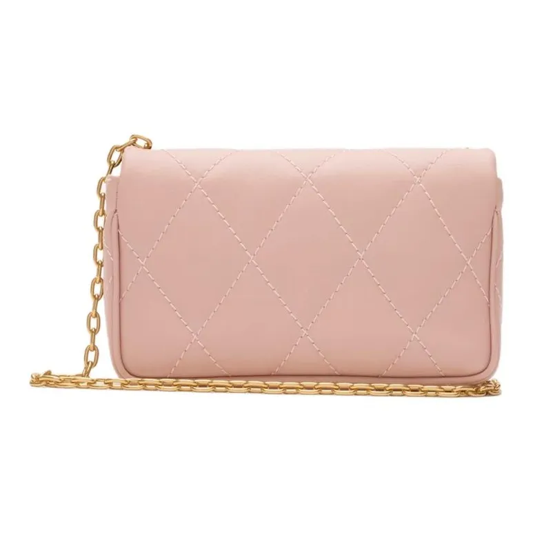 Burberry Calfskin Crossbody Bag Women's Rose Pink-2