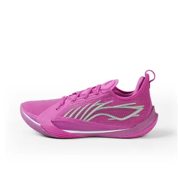 LiNing Shock Absorbers With Slip Resistant And Abrasion Resistant Properties Low Top Basketball Shoes Men's Purple