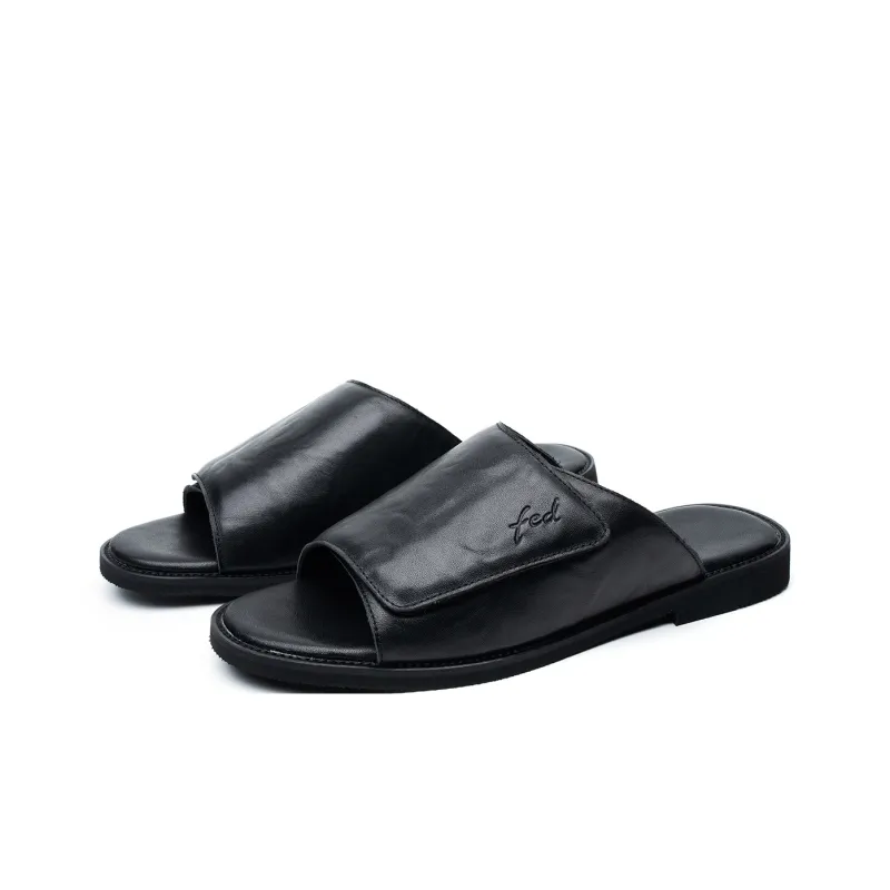 FED Slide Slippers Men Black-2