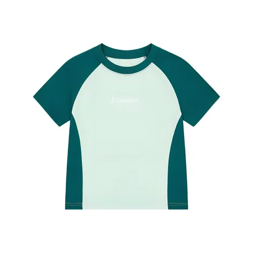 QIAODAN Dry T Shirt Women's Frost Green/Deep Hong Kong Green