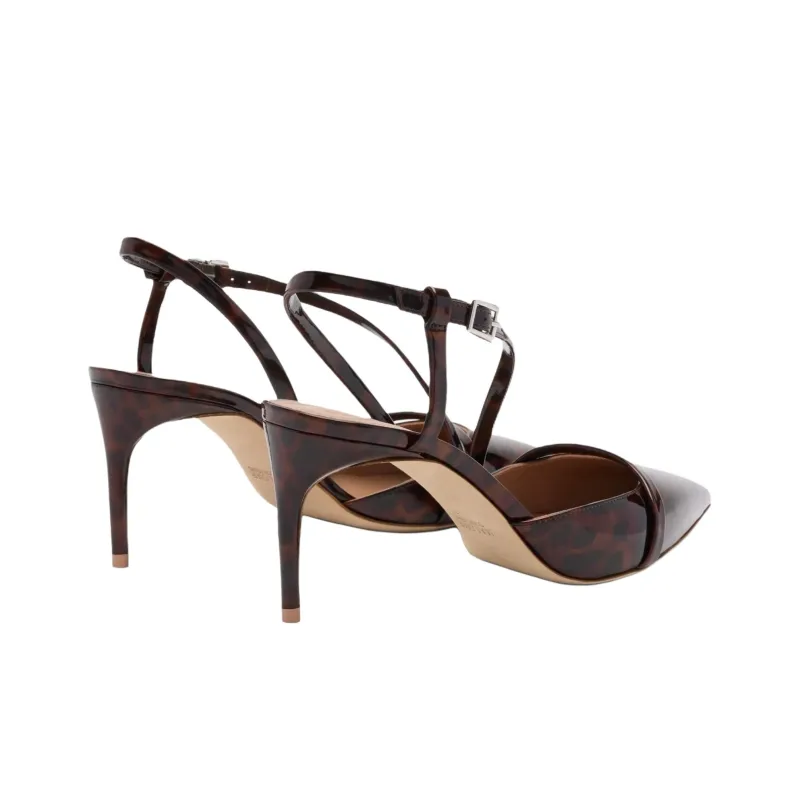 Malone Souliers Valeria Slim Heel High Heels 7cm Women's Brown-3