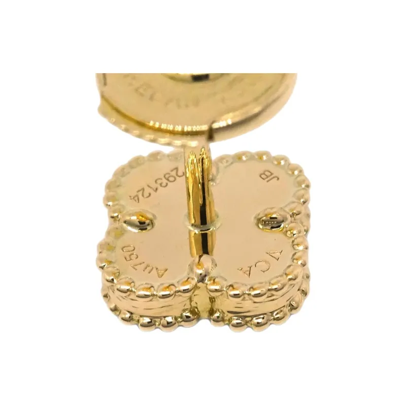 Van Cleef & Arpels 1990 2000's 18kt Yellow Gold Sweet Alhambra Earrings-3