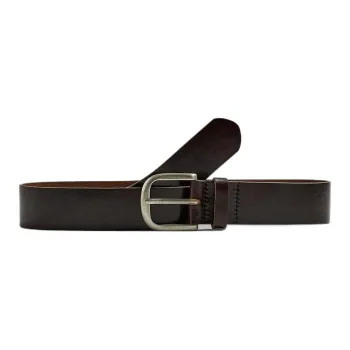 ZARA 100% Cow Leather Belts Unisex Dark Brown Width 5CM