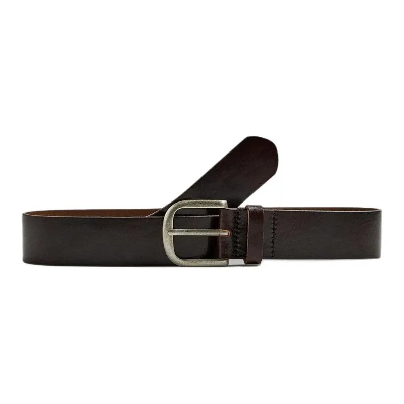 ZARA 100% Cow Leather Belts Unisex Dark Brown Width 5CM-0