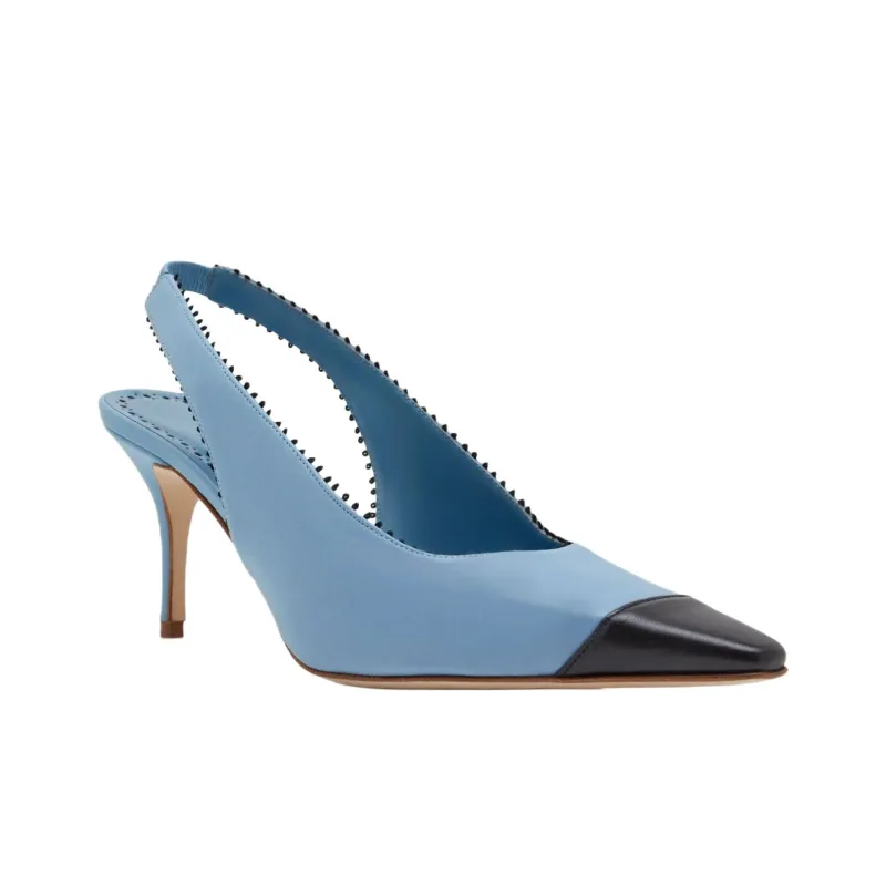 MANOLO BLAHNIK Gaius Slim Heel High Heels 7cm Women's Blue-2