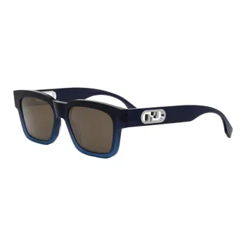 FENDI Acetate Square Sunglasses Men's Black