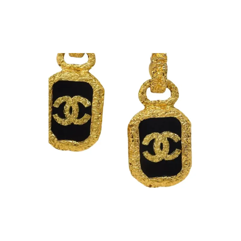 CHANEL 1993 Cc Dangle Clip on Earrings-1