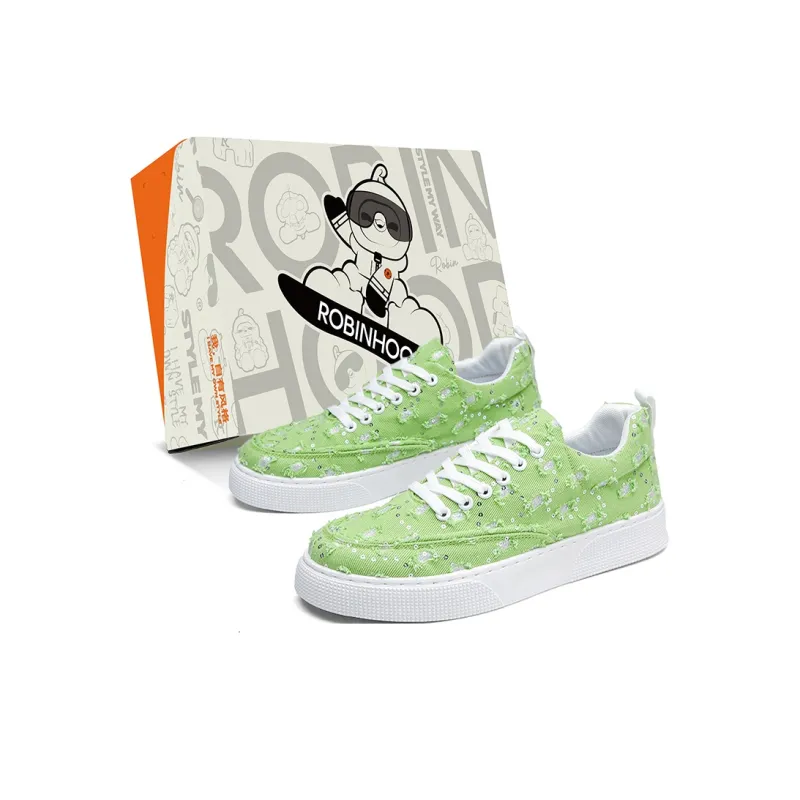 ROBINHOOD Coverage Slip Resistant Impact Resistant Abrasion Resistant Lightweight Low Top Skateboard Shoes Men's Box-7