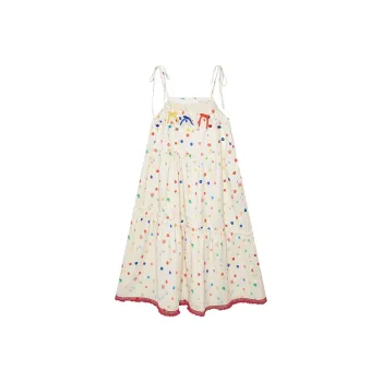 ELF SACK Slip Dresses Women's Light Yellow Polka Dot