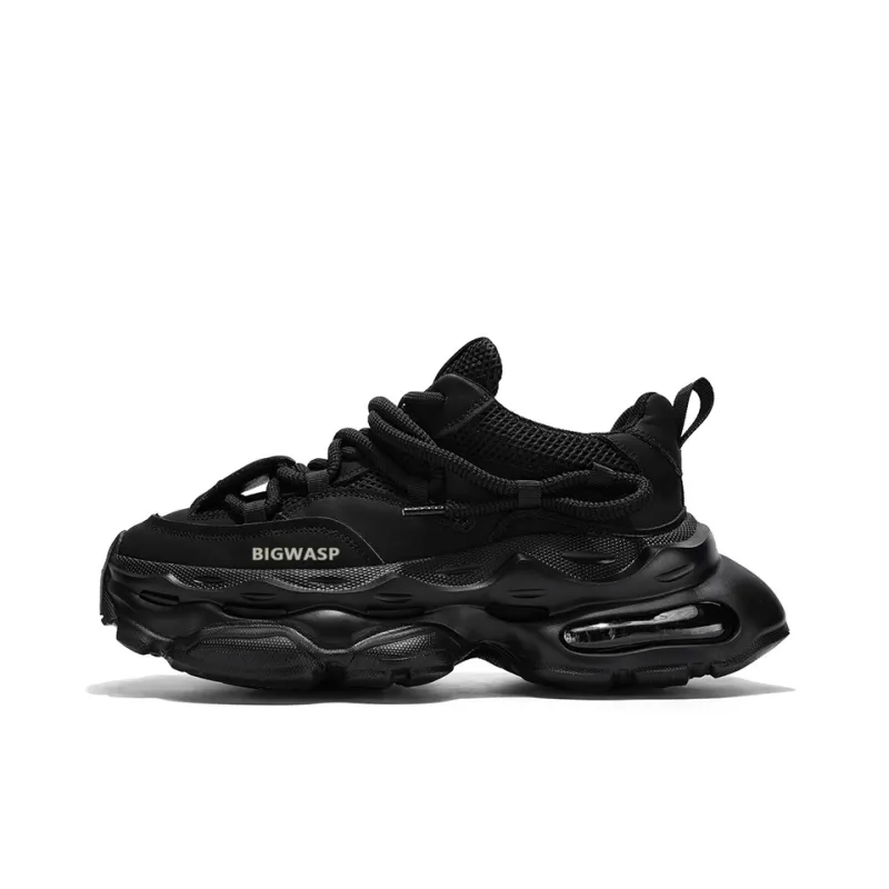 BIGWASP Cushioning Abrasion Resistant Breathable Low Top Chunky Sneakers Men's-0