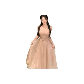 Mu Xiao Xin Slip Dresses Women's Nude Pink