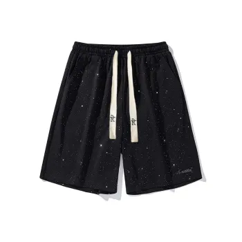 ROBINHOOD Casual Shorts Unisex Black Baby's Breath