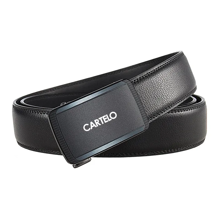 CARTELO Cow Leather Belts Men's Width 3.5CM-1