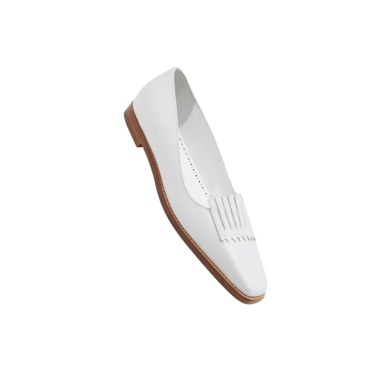 MANOLO BLAHNIK Pausaniasflat Casual Single Shoes Women's White-3