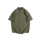 [Twill Stand Collar]Army Green (Ho Geometric Red Beans Chest Logo)