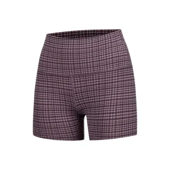 Lululemon Align™ Yoga Shorts 4' Women's Desert Rose Brown And Pink Mixed Color Light Sensation Plaid