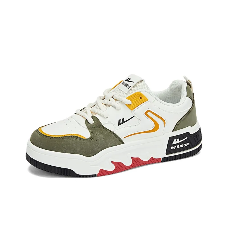 WARRIOR Skateboard Shoes Men Low Top White Black-9