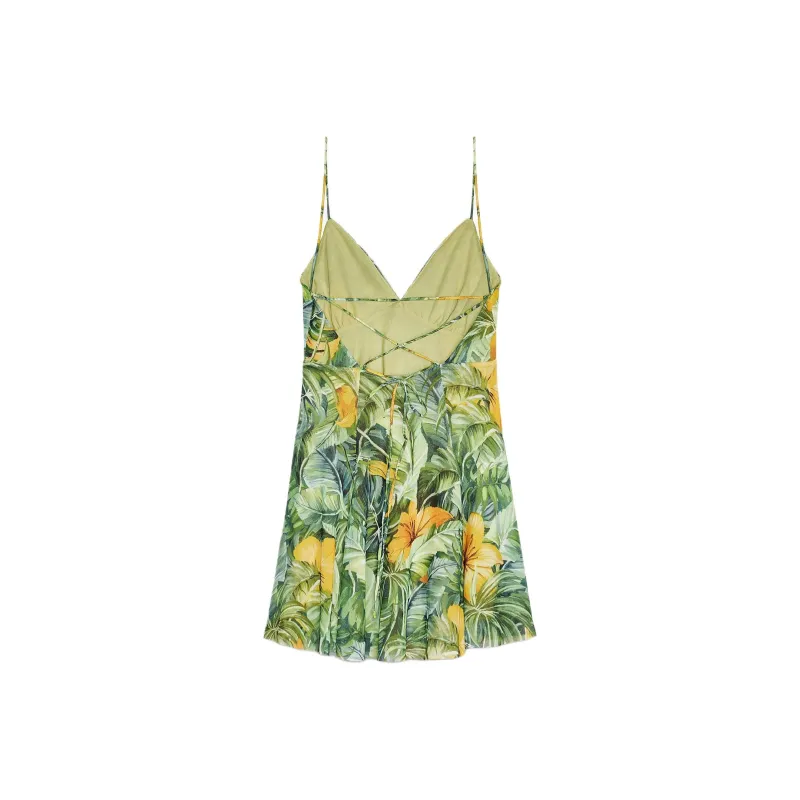 ZARA Slip Dresses Women's Green-1