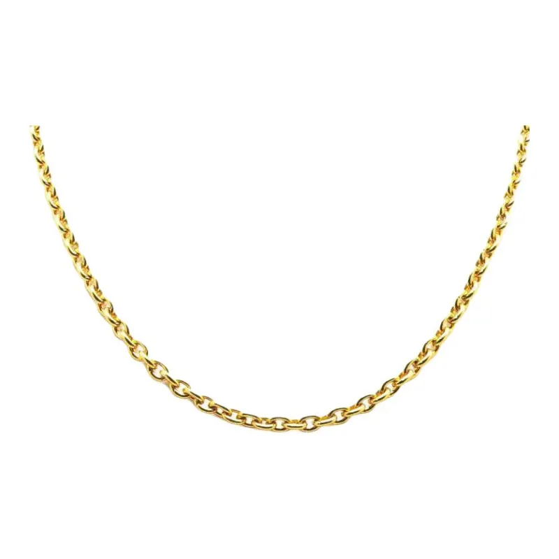 CHANEL 1970 1980 Plated Cc Round Pendant Necklace Costume Necklace-0
