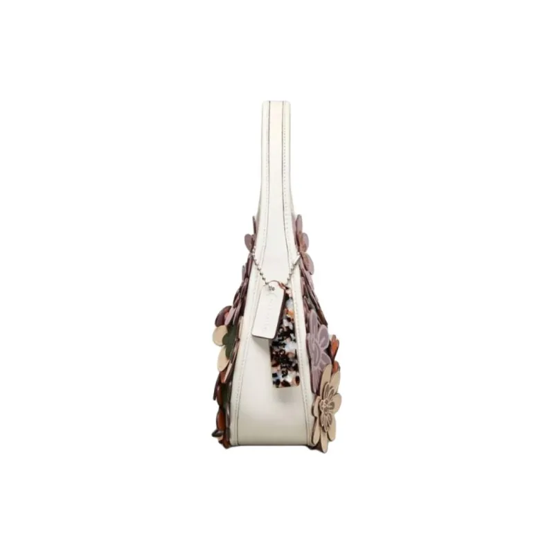 COACH Ergo Leather Handbag Medium Size Women's Ivory Multicolor-2