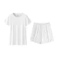 Crewneck white suit