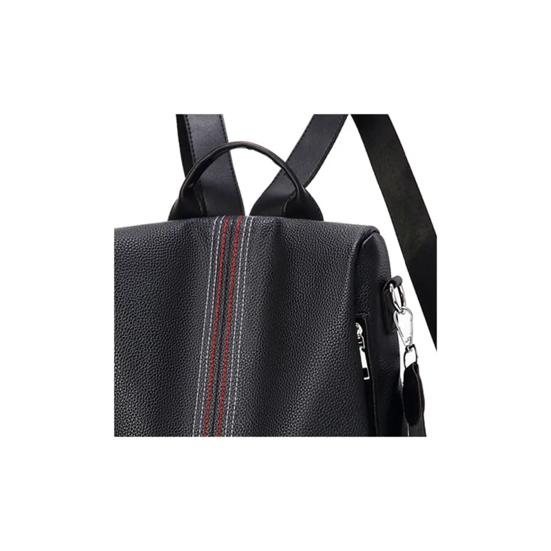 H YXIANG Oxford Travel Backpack Unisex White/Black-4