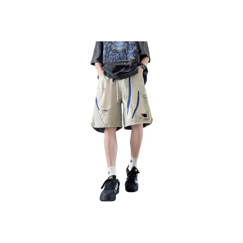 GLFL Denim Shorts Unisex Yellow Mud-0