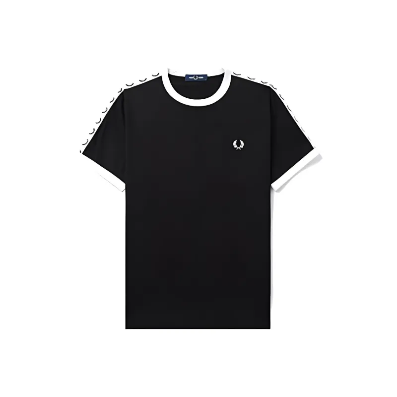 FRED PERRY Embroidered logo Crew neck T shirt-6