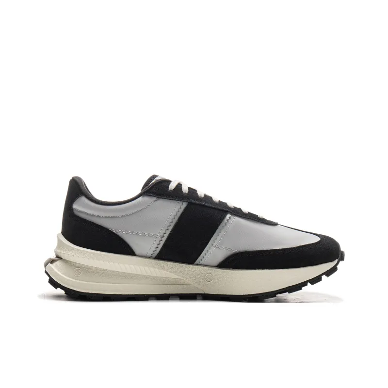 LiNing Lightweight Boat Abrasion Resistant Breathable Low Top Casual Shoes Unisex Black Gray-1