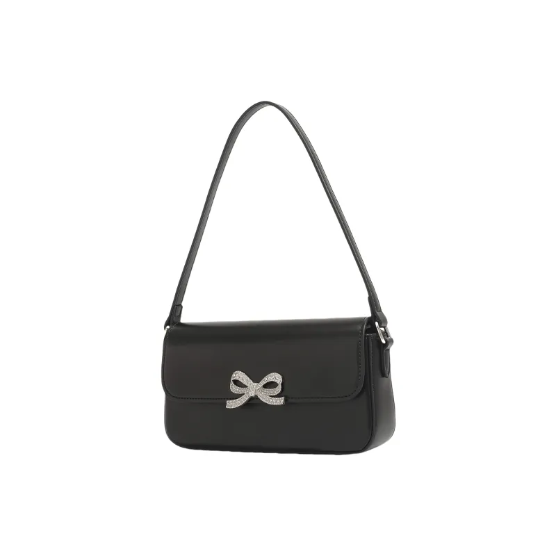 OCTSUI Synthetic Leather Handbag Women's Black/Silver-3