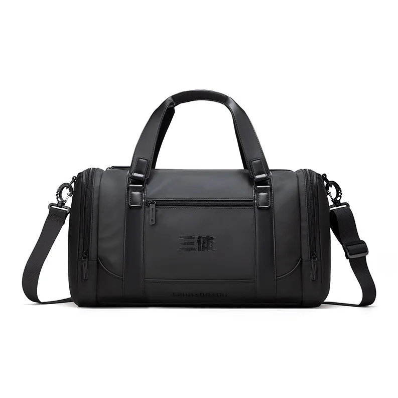 HLA Three Body Collaboration Polyester With PU Travel Bag 30L Unisex Black/Gray-4