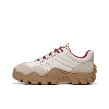 OG Offground Endless Mountains Anti Slip Wear Resistant Low Top Hiking Shoes Unisex Beige Red