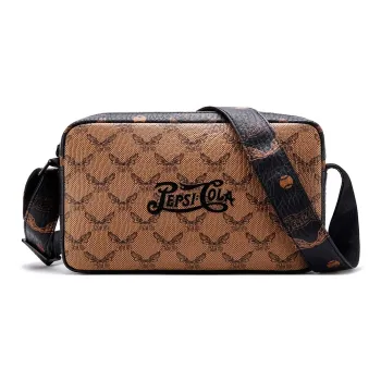 Pepsi PVC Crossbody Bag, Shoulder Bag Regular Unisex Cognac