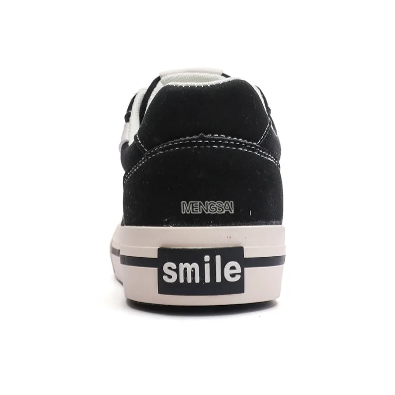 Mengsai Abrasion Resistant Slip Resistant Low Top Canvas Shoes Men's Black-4