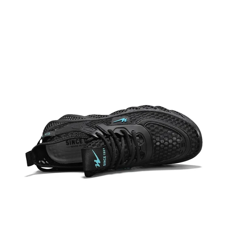 Binary Height Increasing, Abrasion Resistant, Lightweight, And Breathable Low Top Casual Shoes Men's Black-3